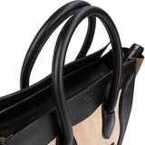 Céline Suede Tricolor Leather Luggage Handbag