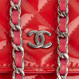 Chanel Quilted Patent Leather Wallet on Chain Crossbody Bag