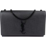 Saint Laurent Grain De Poudre Embossed Leather Kate Chain Crossbody Bag