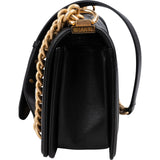 Chanel Quilted Lambskin Medium Boy Single Flap Crossbody Bag