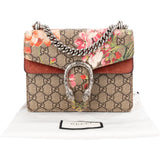 Gucci Monogram GG Supreme Canvas Blooms Suede Dionysus Small Crossbody Bag