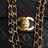 Chanel Quilted Lambskin 24K Gold Maxi Single Flap Crossbody Bag