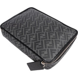 Fendi Monogram FF Canvas Pouch Accessoires Case Clutch