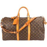 Louis Vuitton Monogram Canvas Keepall 50 Bandoulière Travel Bag