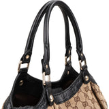 Gucci Monogram GG Canvas Brown Guccissima Leather Sukey Handbag
