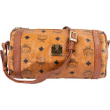MCM Monogram Visetos Cylinder Boston Crossbody Bag