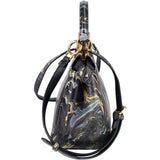 Fendi Marbled Leather Peekaboo Mini Handbag