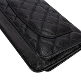 Chanel Quilted Caviar Leather Wallet on Chain Crossbody Bag