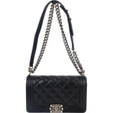 Chanel Aged Quilted Calfskin Medium Boy Crossbody Bag