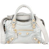 Balenciaga Blue Leather Mini City Handbag