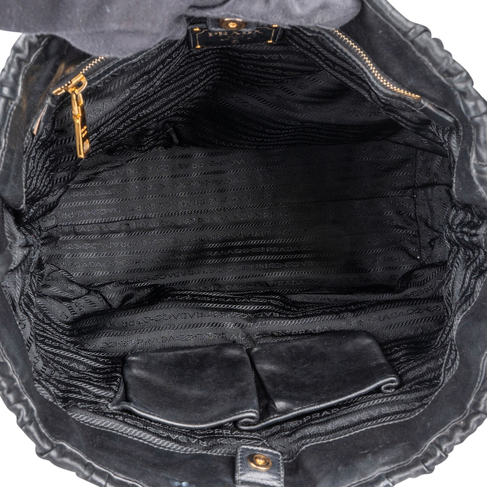 [🔄️B11 / F14] Prada Nappa Leather Gauffre Tote Handbag - vintageandkickz