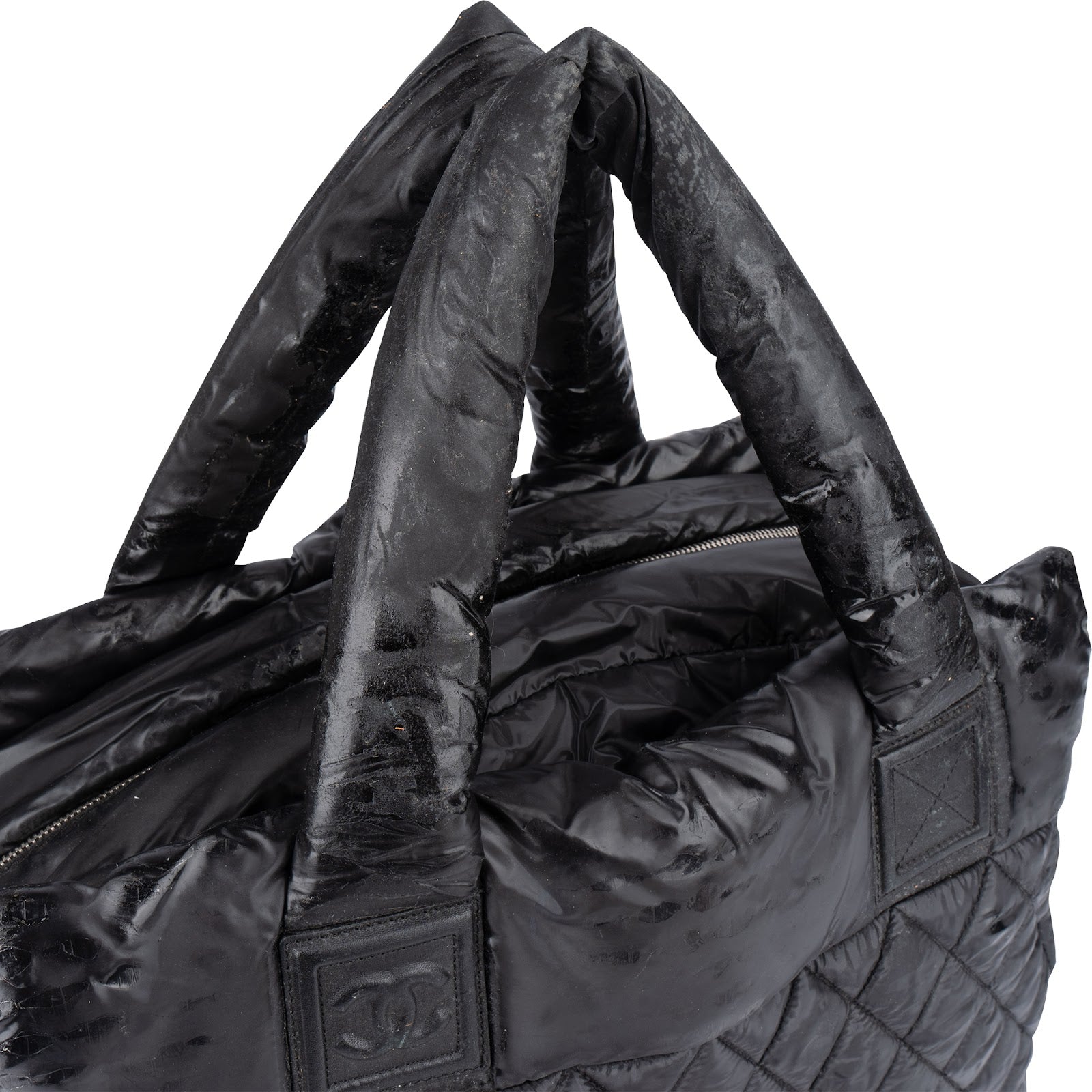 Chanel Quilted Nylon Coco Cocoon Tote Handbag - vintageandkickz