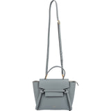 Céline Light Blue Grained Calfskin Leather Nano Belt Handbag