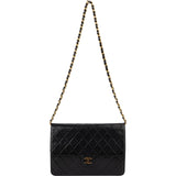 Chanel Quilted Lambskin 24K Gold Single Flap Shoulder Bag