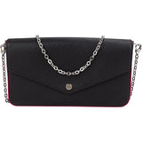 Louis Vuitton Noir Epi Leather Bicolor Pochette Felicie Crossbody Bag