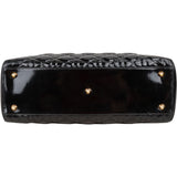 Christian Dior Quilted Patent Leather Lady Dior Handbag - vintageandkickz