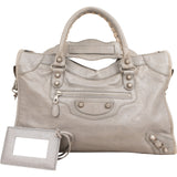 Balenciaga Grey Leather Classic City Handbag