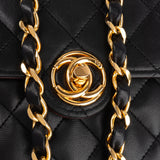 Chanel Quilted Lambskin 24K Gold Single Flap Crossbody Bag