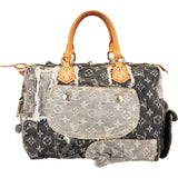 Louis Vuitton Limited Monogram Denim Patchwork Speedy 30 Handbag
