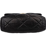 Chanel 19 Quilted Lambskin Leather Maxi Single Flap Shoulder Bag