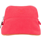 Hermès Pink Canvas Mini Bolide Pouch
