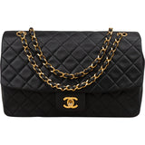 Chanel Quilted Lambskin 24K Gold Single Flap Shoulder Bag