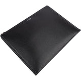 Saint Laurent Grained Leather Leather Clutch