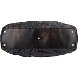 Gucci Black Leather New Bamboo Top Handle Bowling Handbag