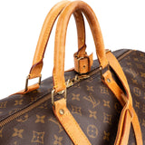 Louis Vuitton Monogram Canvas Keepall 55 Bandoulière Travel Bag