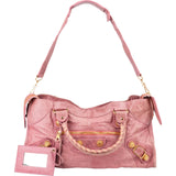 Balenciaga Pink Leather Giant City Handbag
