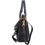 Chloé Black Grainded Leather Marcie Handbag