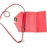 Valentino Garavani Pink Leather Rockstud Wallet On Chain Crossbody Bag