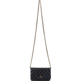 Chanel Quilted Caviar Leather Wallet On Chain Crossbody Bag