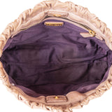 Miu Miu Vitello Lux Leather Drawstring Satchel Handbag