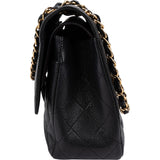 Chanel Quilted Caviar Leather Jumbo Double Flap Crossbody Bag