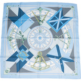 Hermès Sextants Silk Carre 90 Scarf Tuch