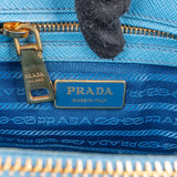Prada Light Blue Saffiano Leather Galleria Small Handbag
