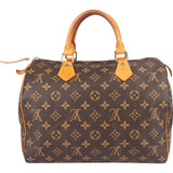 Louis Vuitton Monogram Canvas Speedy 30 Handbag - vintageandkickz