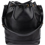 Louis Vuitton Noir Epi Leather Sac Noé Grande Shoulder Bag