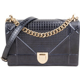 Christian Dior Metallic Patent Leather Diorama Flap Crossbody Bag