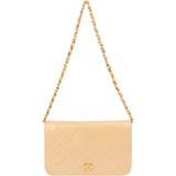 Chanel Quilted Lambskin 24K Gold Single Flap Shoulder Bag
