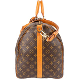 Louis Vuitton Monogram Canvas Keepall 55 Bandoulière Travel Bag