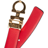 Salvatore Ferragamo Bicolor Reversible Leather Gancini Belt