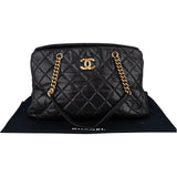 Chanel Quilted Lambskin CC Crown Tote Shoulder Bag