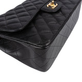 Chanel Quilted Caviar Leather Jumbo Double Flap Crossbody Bag