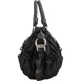 Prada Tessuto Gaufre Triangle Woven Handle Satchel Handbag