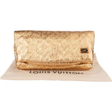 Louis Vuitton Crinkled Gold Metallic Empreinte Leather Monogram Limelight Clutch
