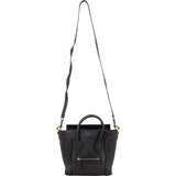 Celine Black Calfskin Leather Luggage Handbag