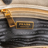 Prada Metallic Saffiano Leather Galleria Small Handbag
