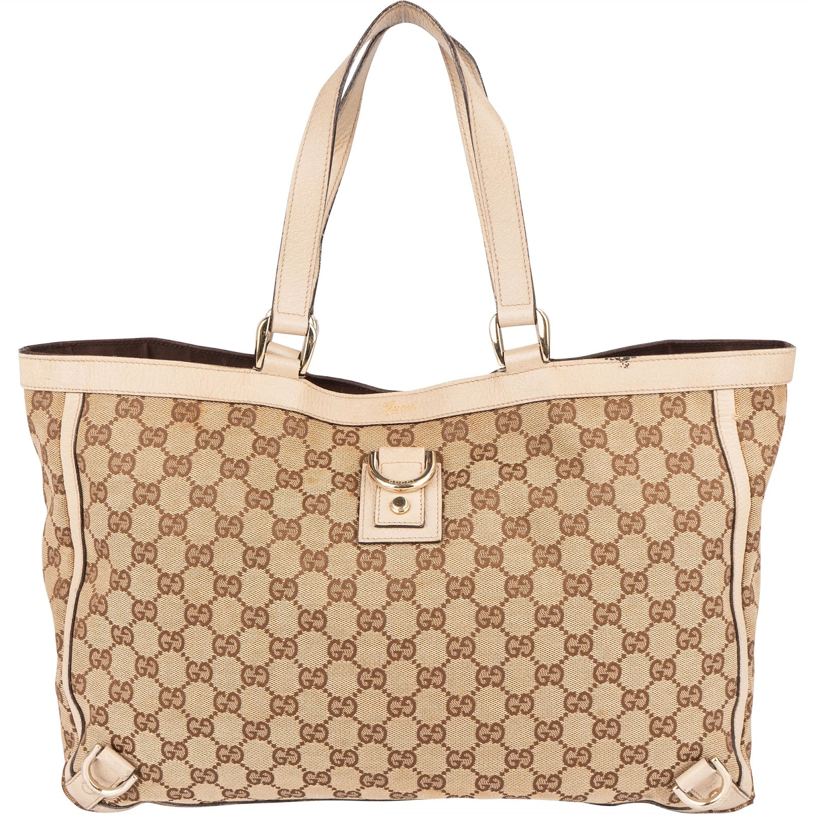 Gucci Monogram GG Canvas Abbey Handbag - vintageandkickz